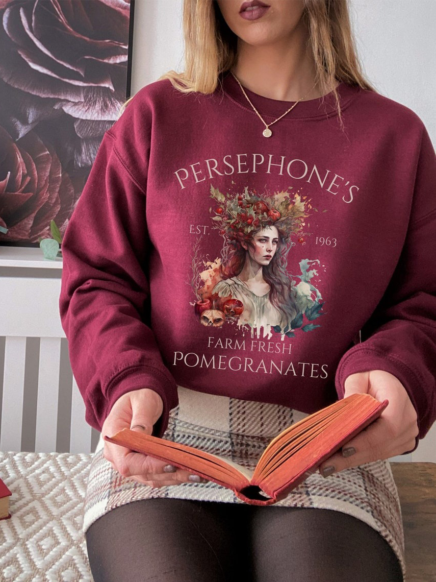 Persephone Greek Mythology Dark Academia Sweatshirt / TECHWEAR CLUB / Techwear