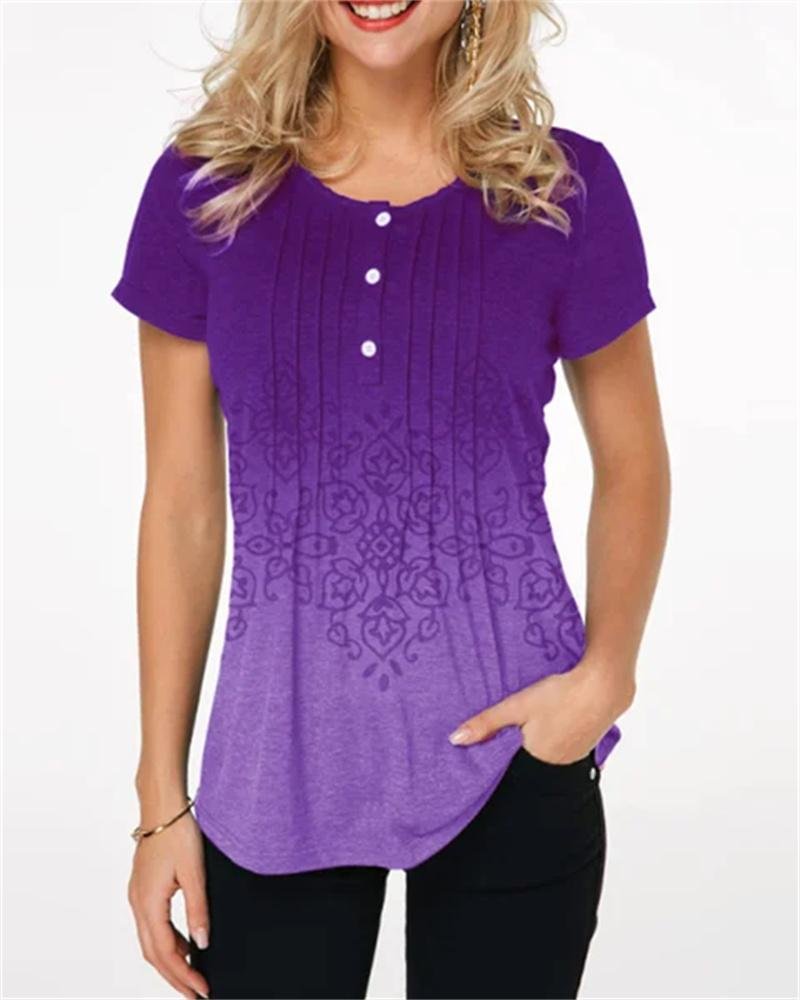 Casual Printed Short Sleeve T-Shirt