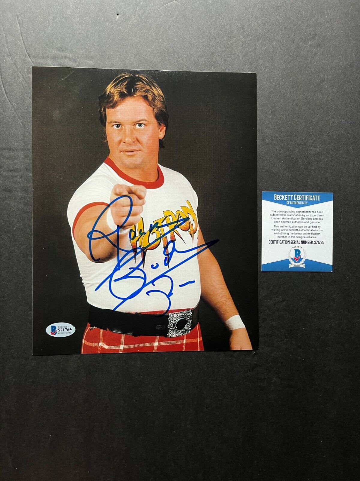 Rowdy Roddy Piper Hot signed autographed WWE legend 8x10 Photo Poster painting Beckett BAS coa