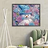 >SALE<5D DIY Partial Special Shaped Drill Diamond Painting Snowman-Purple Decor40x50cm