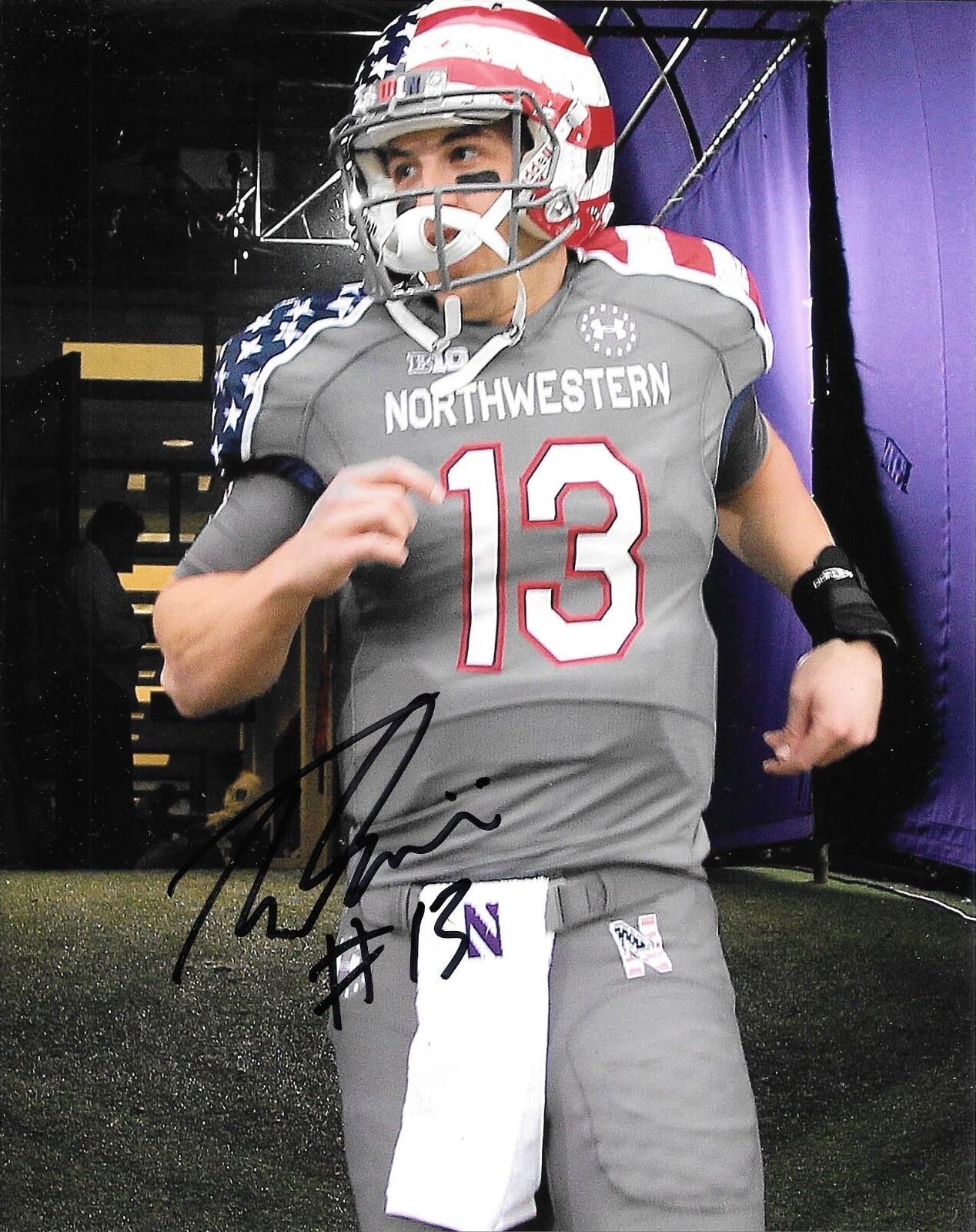 DENVER BRONCOS TREVOR SIEMIAN HAND SIGNED NORTHWESTERN WILDCATS 8X10 Photo Poster painting W/COA