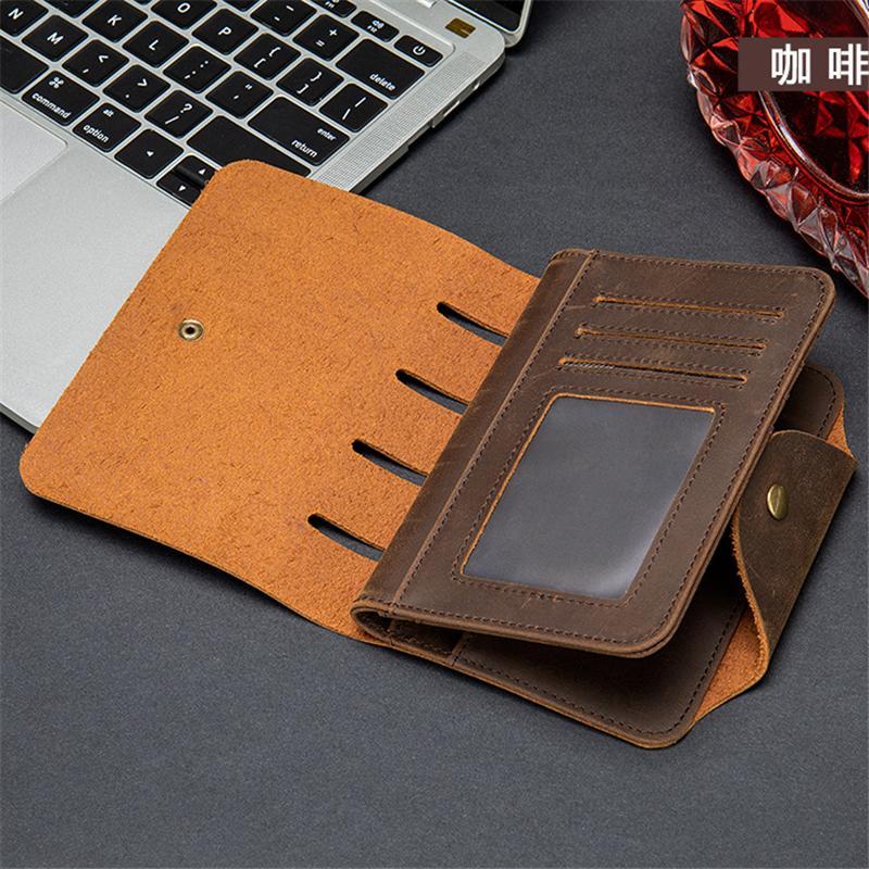Durable RFID Blocking Vintage Leather Short Wallets