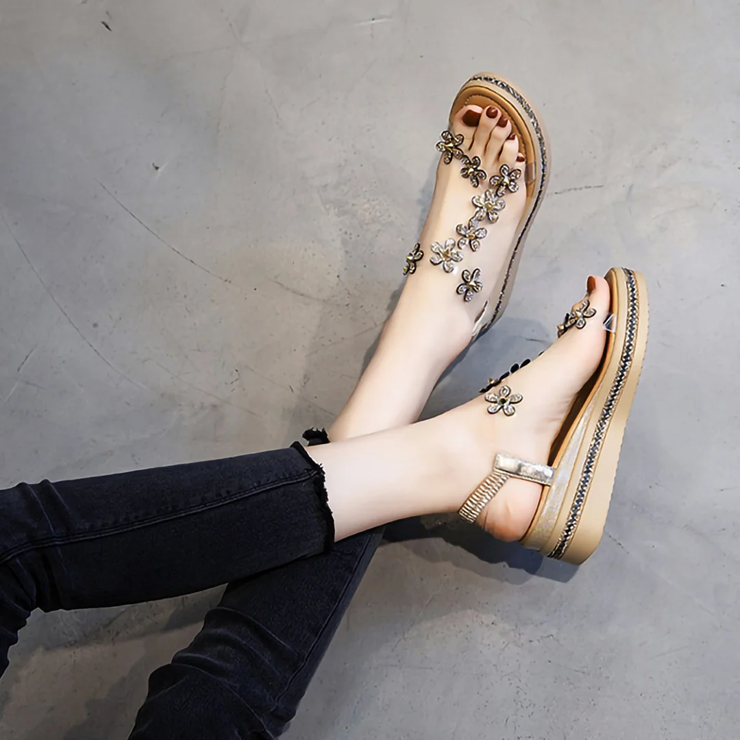 Letclo™ 2021 New Summer Ladies Fashion Special Materials Flat Sandals letclo Letclo