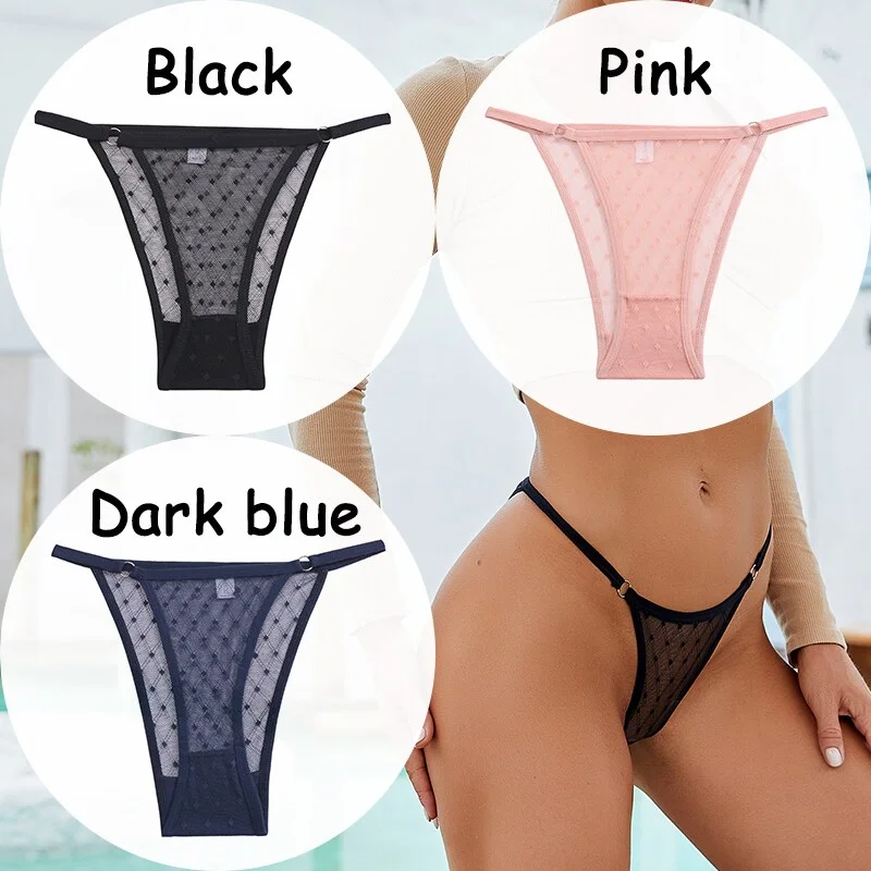 Billionm Panties Lace G-string Thong Women's Underwear Mesh Transparent Lingerie Low-Waist Female Briefs Soft Women's Underpants