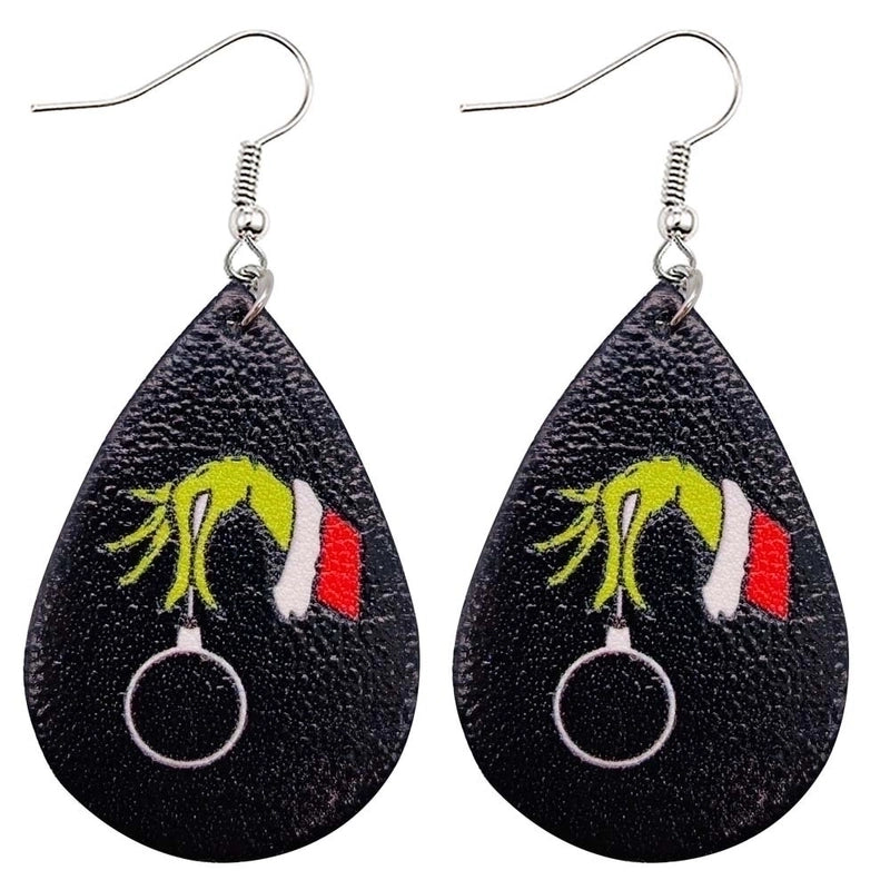 Novelty Water Droplets Pu Leather Women’s Earrings 1 Pair