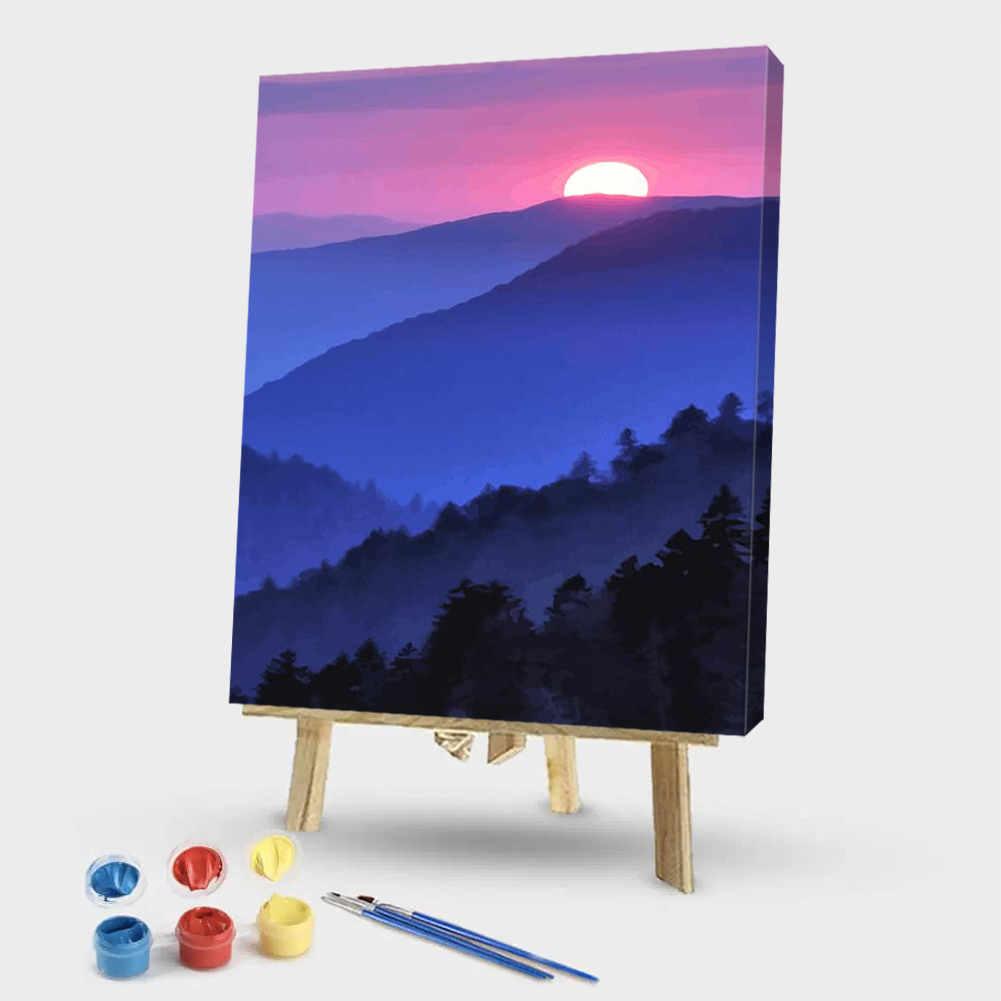 

40*50CM - Paint By Numbers - Mountain Sunset, 501 Original