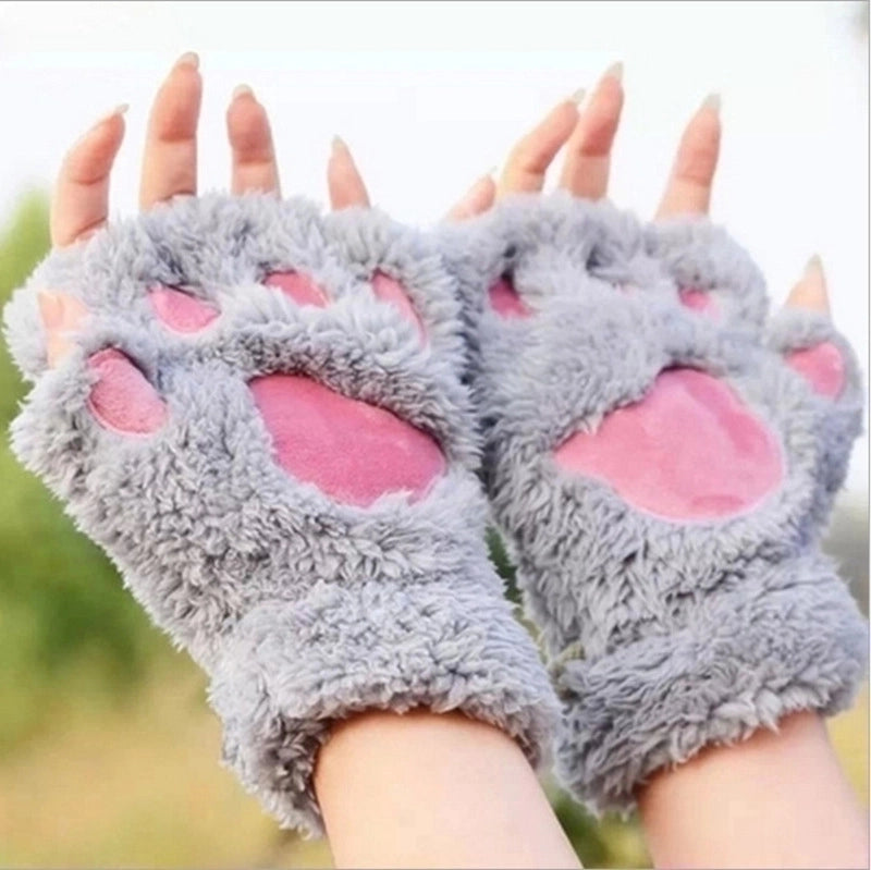 Women's Cute Cartoon Plush Gloves 1 Pair