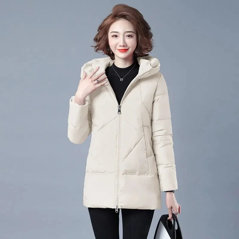 2021 New Women Parkas Winter Jacket Long Warm Parkas Female Thick Coats Cotton Padded Parka Casual Jackets Hooded Outwear Female