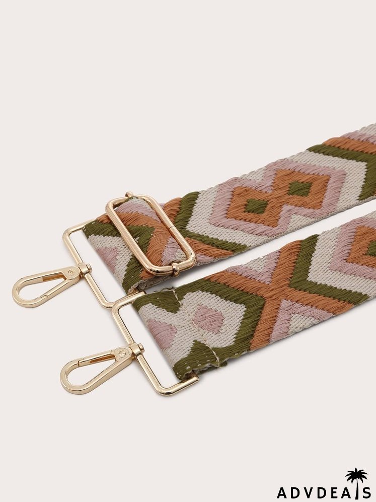 Colorblock Geo Graphic Bag Strap