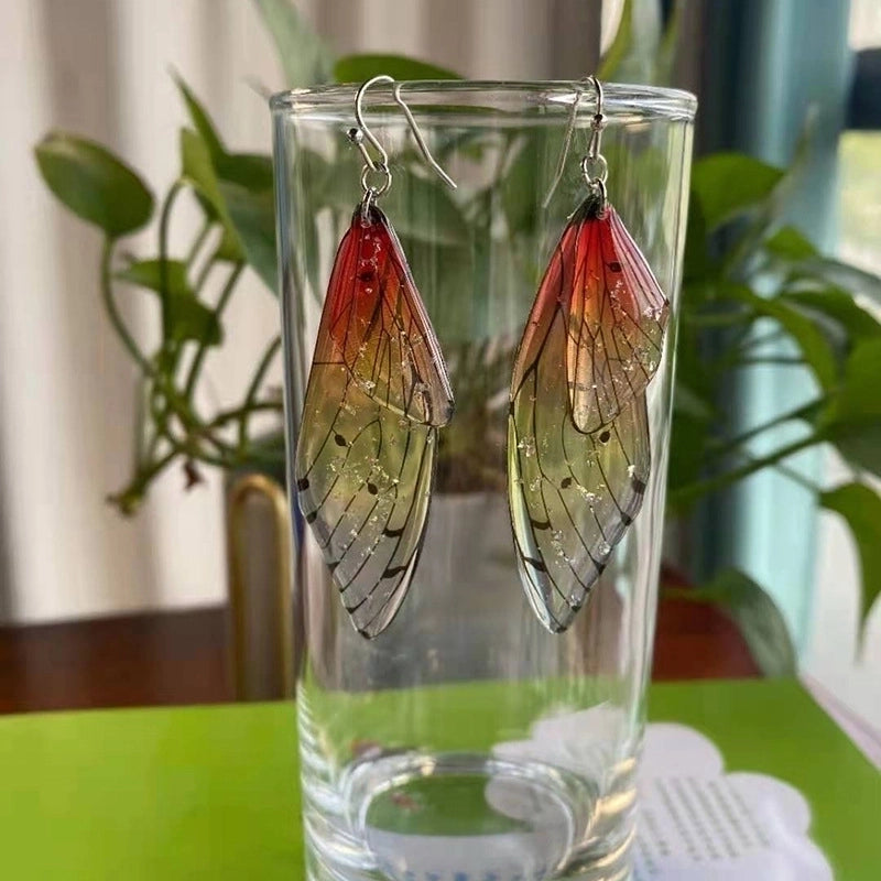 1 Pair Minimalist Wings Copper Epoxy Women’s Drop Earrings