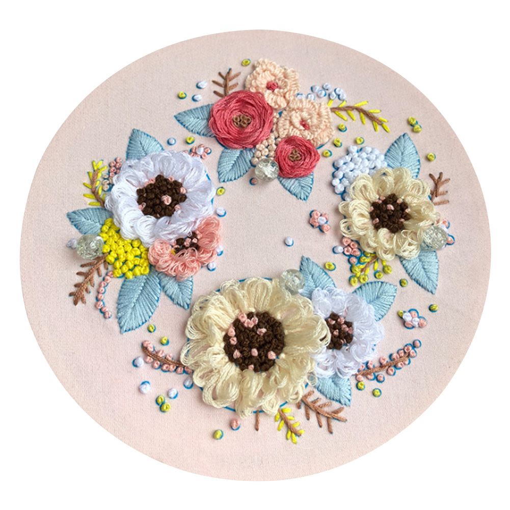 

Flowers - Embroidery - 30 X 30cm, 501 Original