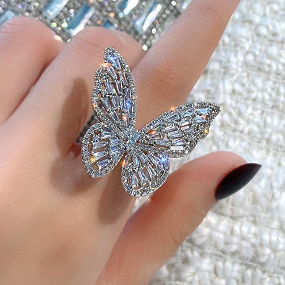 Shecustoms™ Luxury Zirconia Butterfly Ring