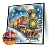 Diamond Painting-DIY Crystal Rhinestone Christmas Train(40*40 CM)