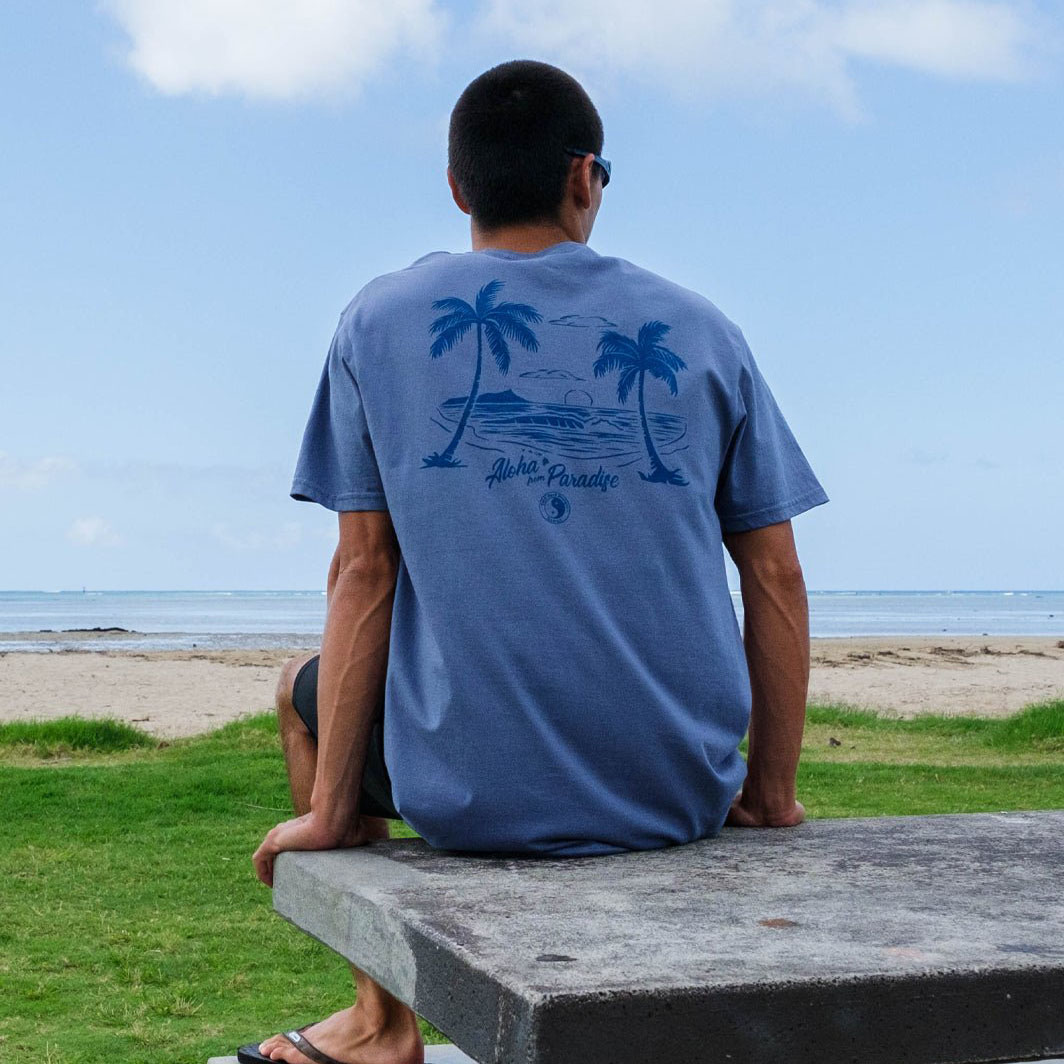 Men's T-Shirt Surf Hawaii Print Beach Daily Round Neck Short Sleeve Tops