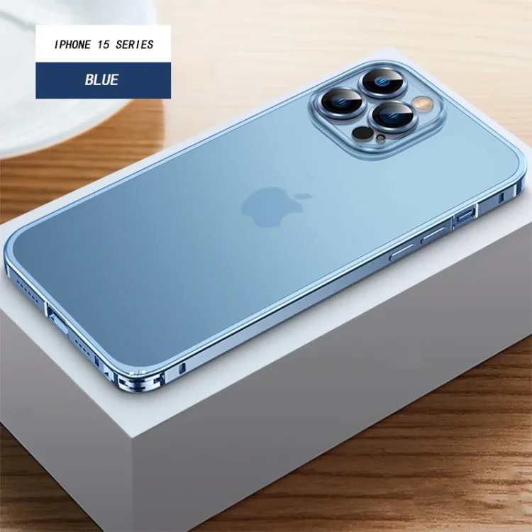 📱Nowe etui na telefon komórkowy z klamrą, metalową klamrą z serii Lubań z serii iPhone15/matowym panelem tylnym/obiektywem🛒