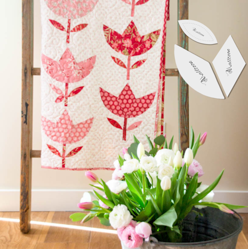 Perfect Tulip Quilt - (3PCS) - Tutorial + Template Included