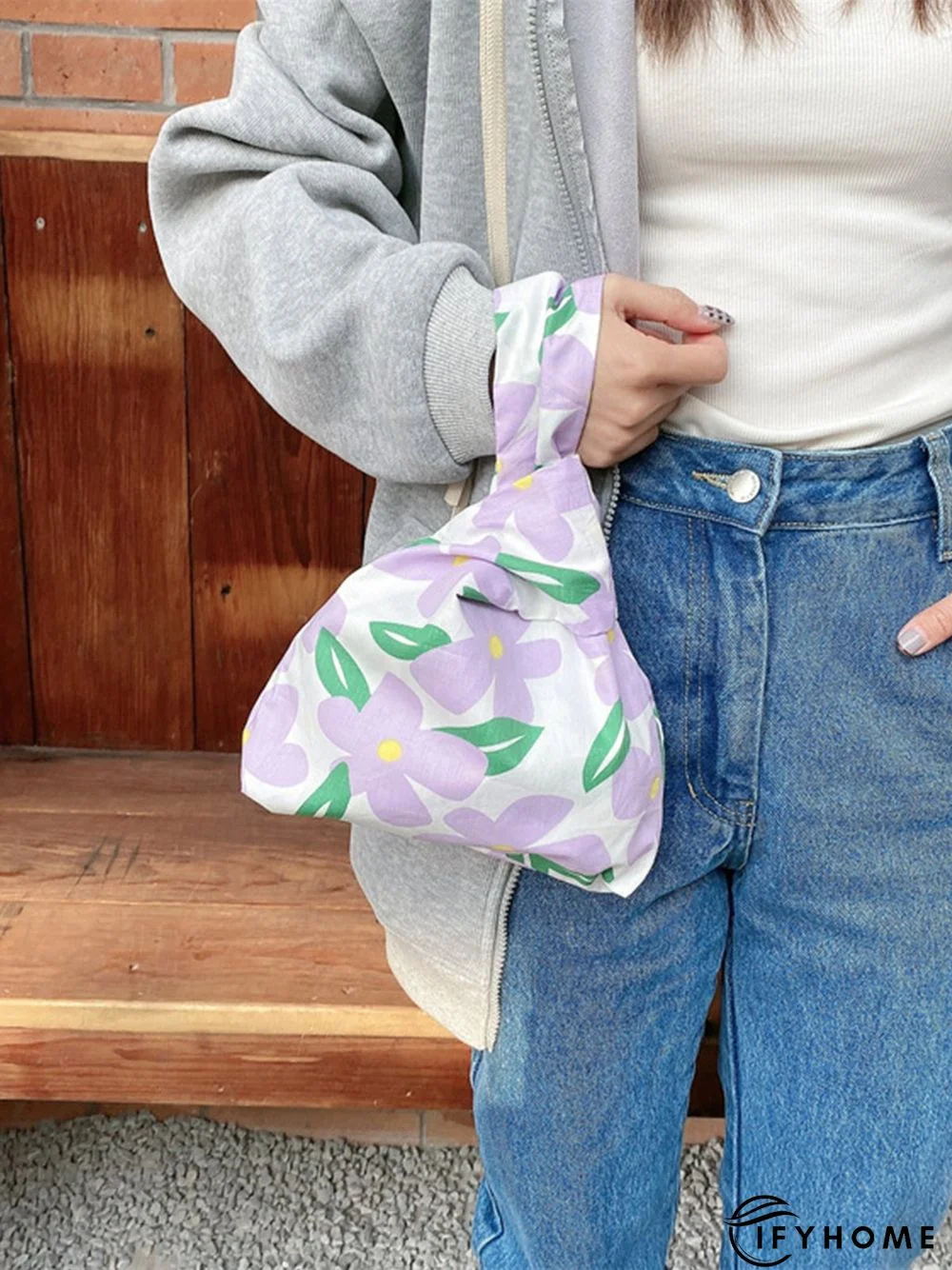 Spring Summer Artistic Colorful Floral Graphics Cotton Clutch | IFYHOME