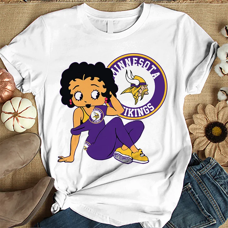 Minnesota Vikings Women's White Relaxed T-Shirt