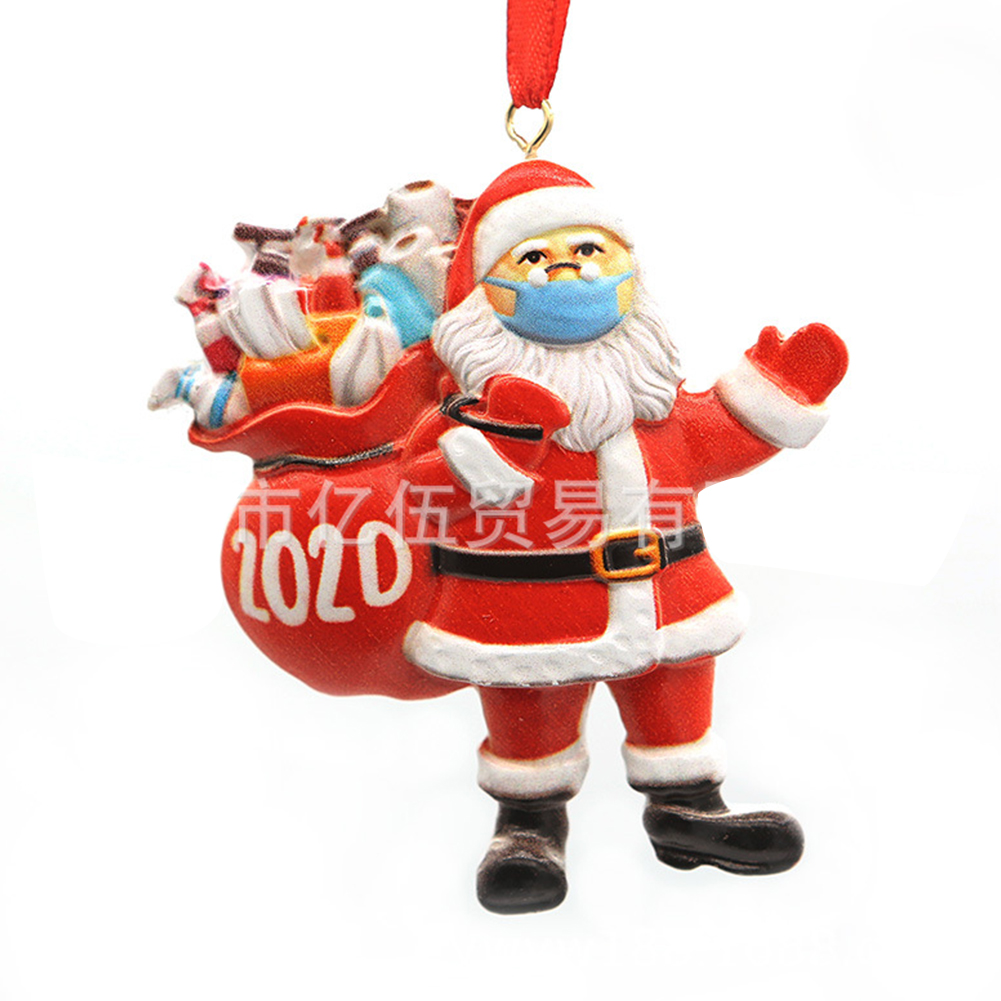 

2020 Christmas Santa Claus Masked DIY Pendants Xmas Tree Decor, 501 Original