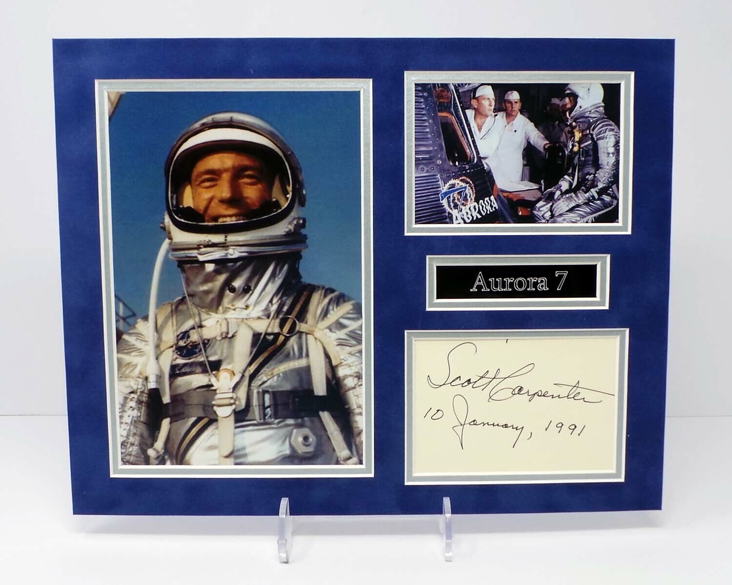 Scott CARPENTER Signed Mounted Mercury 7 Astronaut Photo Poster painting Display AFTAL RD COA