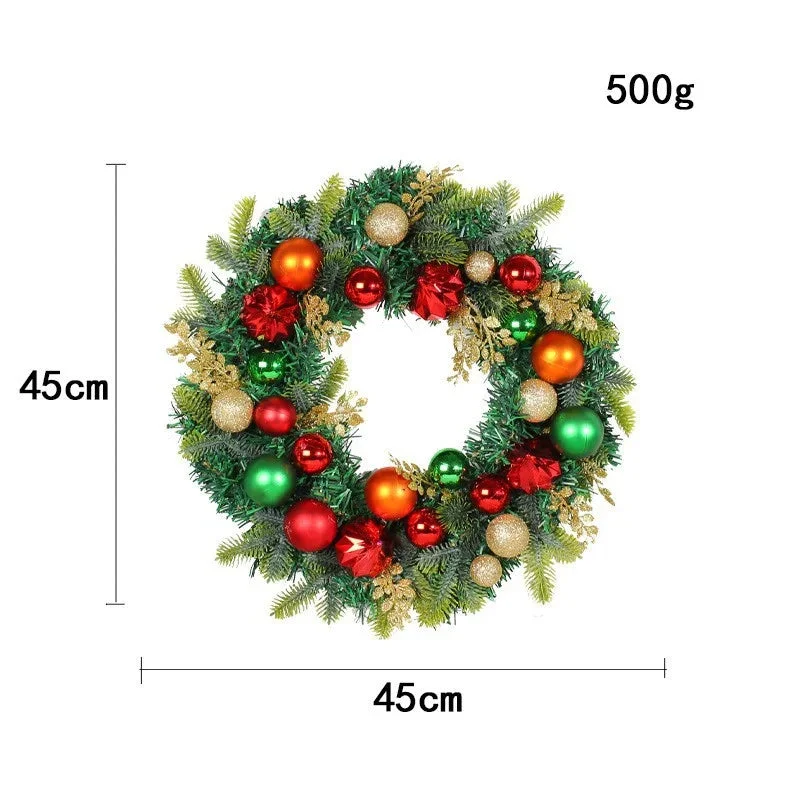 Christmas Wreath-Plated Cane