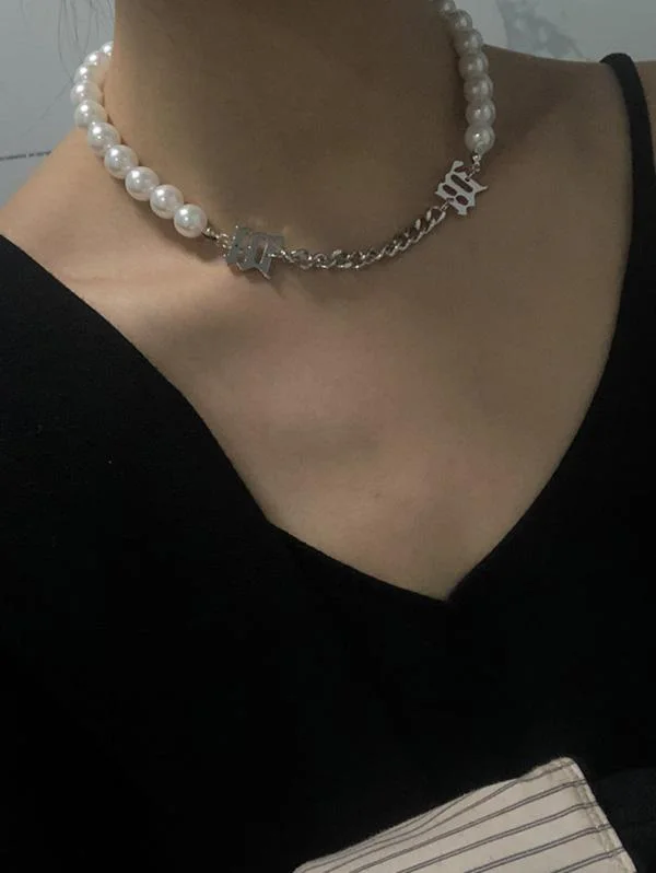 Chic Pearl Split-Joint Necklace&Bracelet Sets