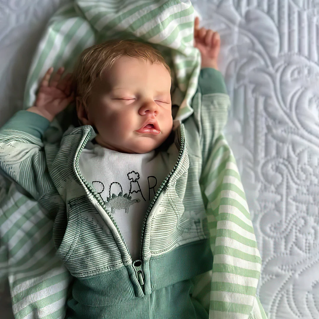 [New Series!] 17'' Lifelike Sleeping Weighted Silicone Vinyl Newborn Baby Boy Doll Named Stardy -Creativegiftss® - [product_tag] RSAJ-Creativegiftss®