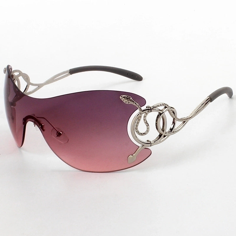 Hip-hop Streetwear Solid Color Pc Square Frameless Women’s Sunglasses