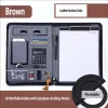 A4 Multifunctional Leather Folder, Business Manager Folder, Office Document Handbag with Zipper