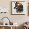 (US Only)Paint By Numbers Kit On Canvas DIY Oil Art Wolf Picture Home Decor40x40cm