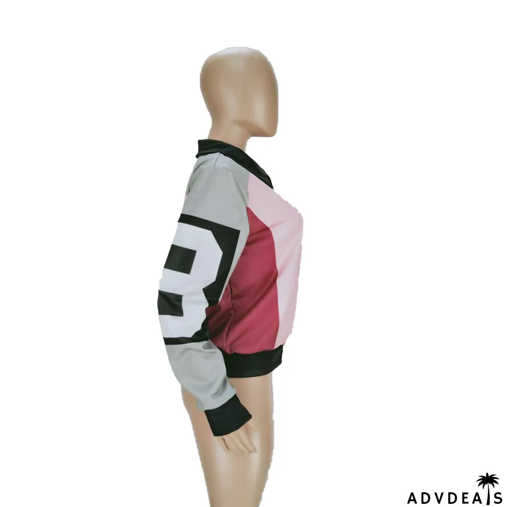 Winter Contrast Print Sporty Jacket