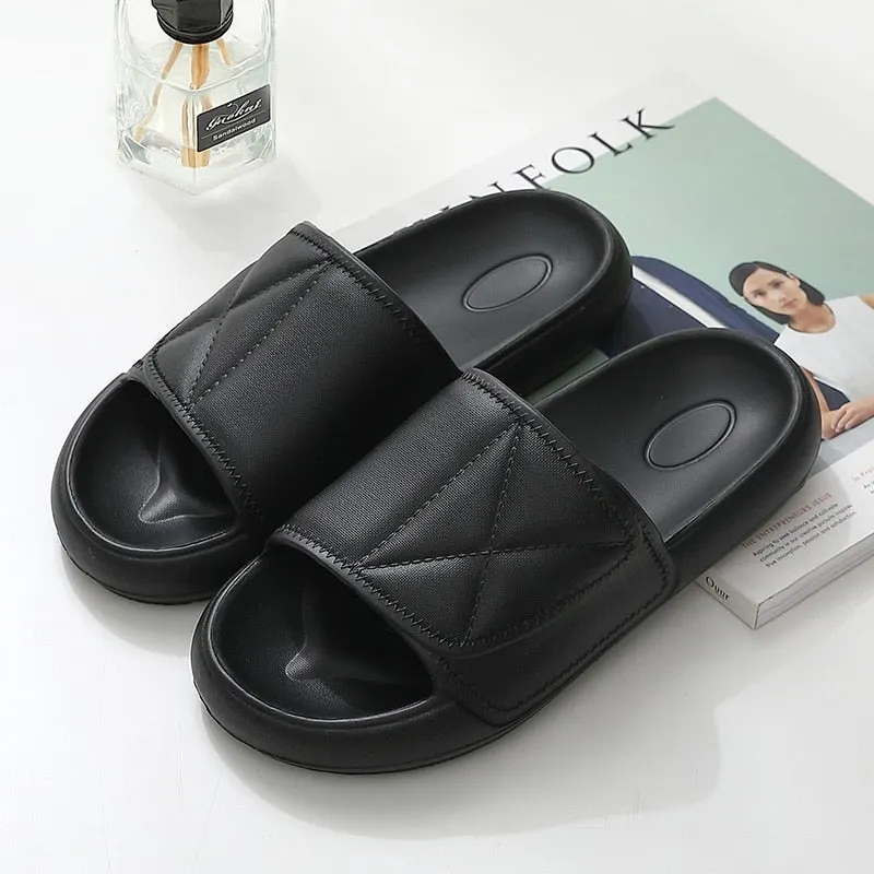 Women Indoor Floor Flat Shoes Summer Non-slip Flip Flops Bath Home Slippers Female Slipper Comfortable Mens Shoes House  Slipper
