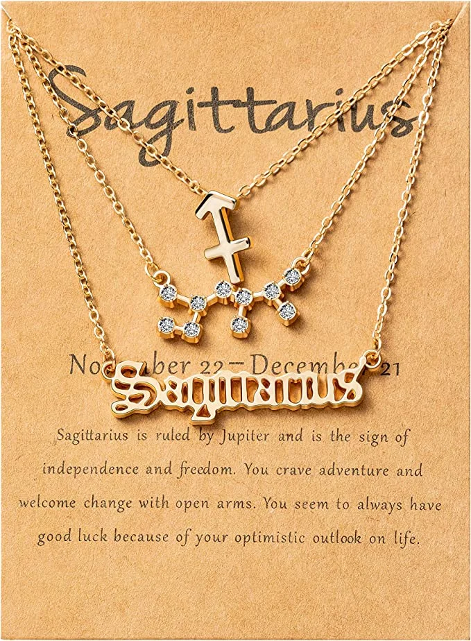 Zodiac Sign Necklace Set