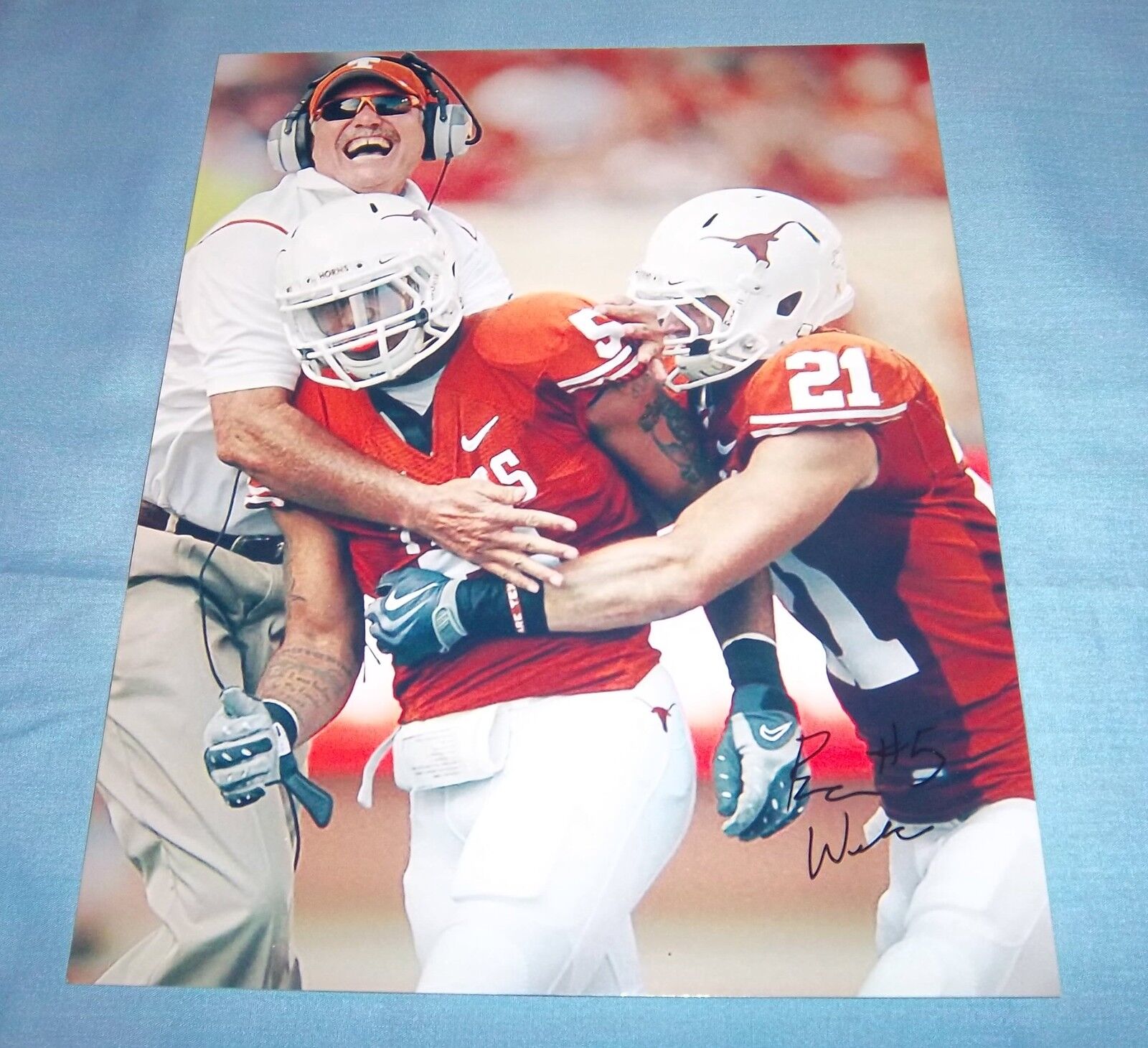 Texas Longhorns Ben Wells Signed Autographed 8x10 Photo Poster painting