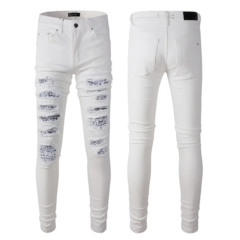 Jeans White&Black Bandana V1