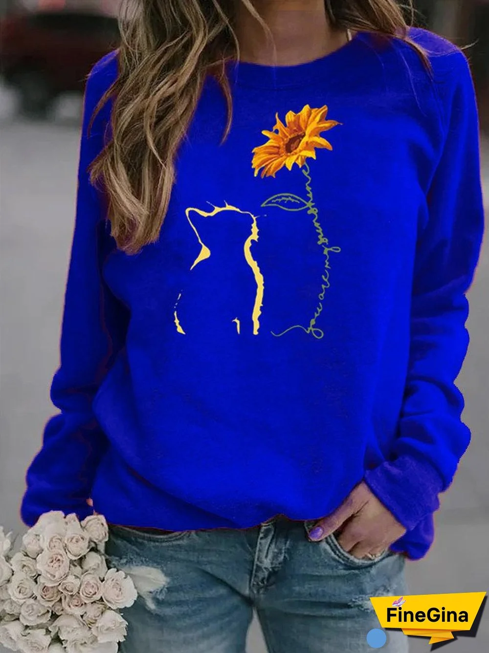 Women Casual Printed Long Sleeve Sweatshirts