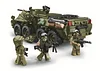 Building blocks heavy military series main battle base tank armored vehicle soldier model BTR-80