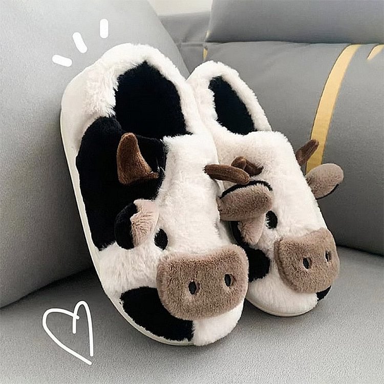 Kawaii Milk Cow Cute Sheet Homewear Slippers ME20