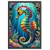 (Big Size)Seahorse - 11CT Stamped Cross Stitch - 40*60cm - Animal