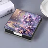 PU Flowers Diamond Painting Notecard Box with Papers for DIY Art Craft