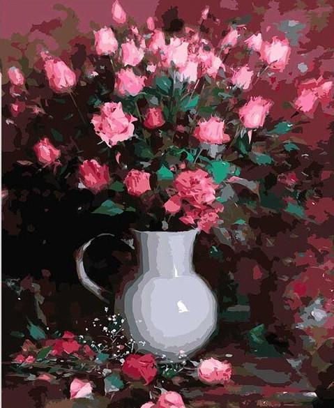 

Pink Flowers – Paint By Numbers - 40*50CM, 501 Original