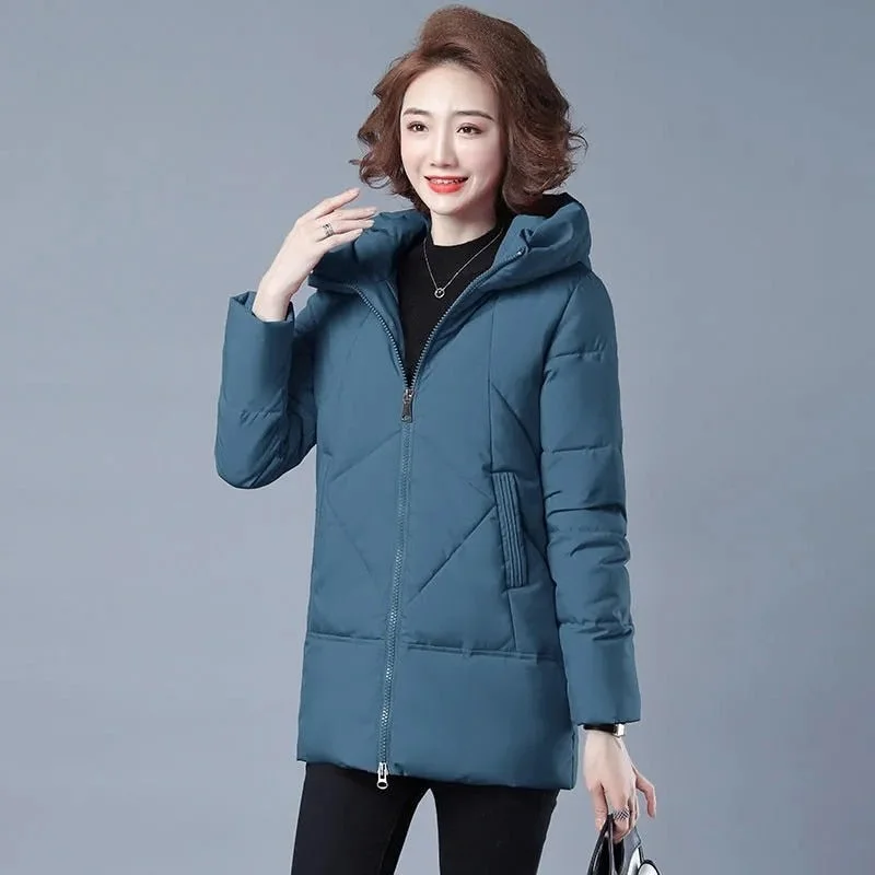 2021 New Women Parkas Winter Jacket Long Warm Parkas Female Thick Coats Cotton Padded Parka Casual Jackets Hooded Outwear Female