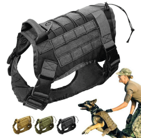 Military No-Pull Tactical Dog Harness
