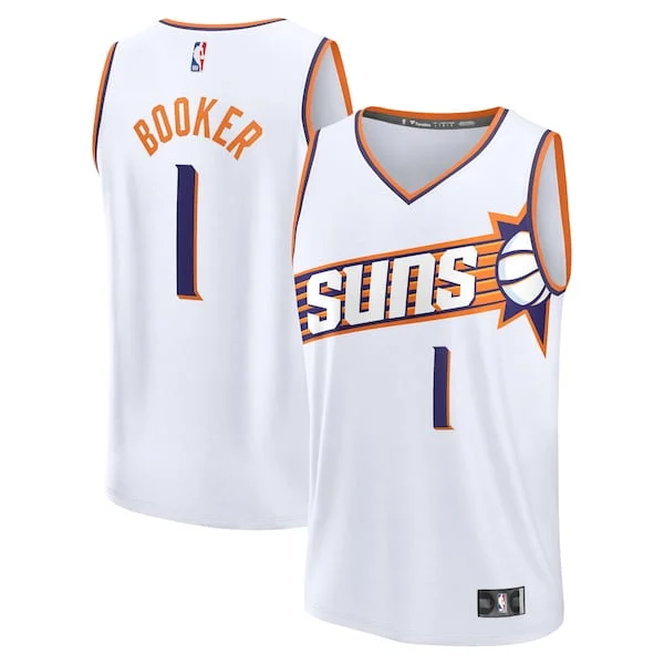 Devin Booker Phoenix Suns Fanatics Branded Fast Break Replica Jersey - Association Edition - White/Purple