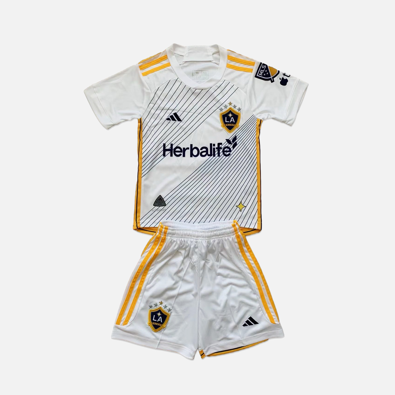 LA Galaxy 2024 Home Stadium Kids Kit