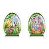 (US Local)Wooden Easter Egg Rabbit Special Shaped Diamond Painting Lamp for Adult Kids