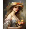 Victorian Woman-11CT Stamped Cross Stitch 40*50cm/15.75*19.69in