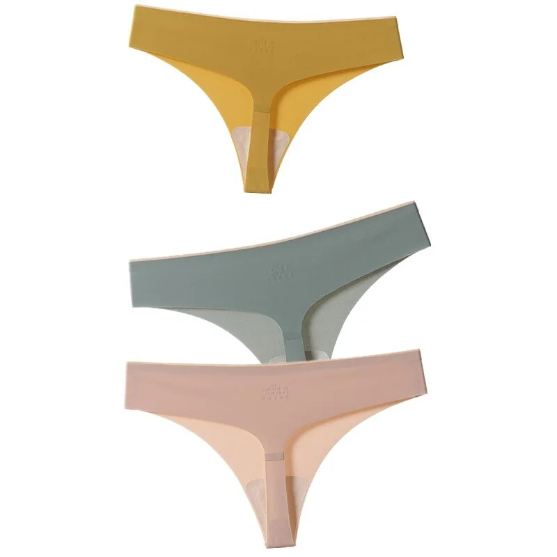 3pcs/Set Women Panties Underwear Ultra-thin Seamless Briefs Comfort low-Rise G String Thongs Sexy Lingerie New Hot Bikini T Back