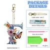 1pc DIY Flower Letter Diamond Painting Double-Sided Keychains