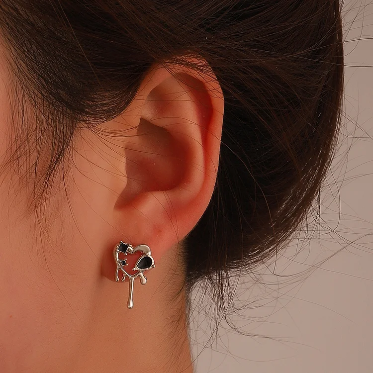 Trendy Melting Heart Earrings